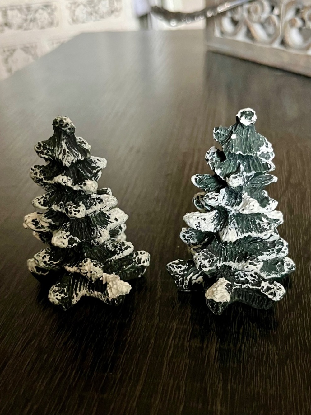 Pair of Vintage Pine Trees Christmas Trees Village Square by Mervyn's